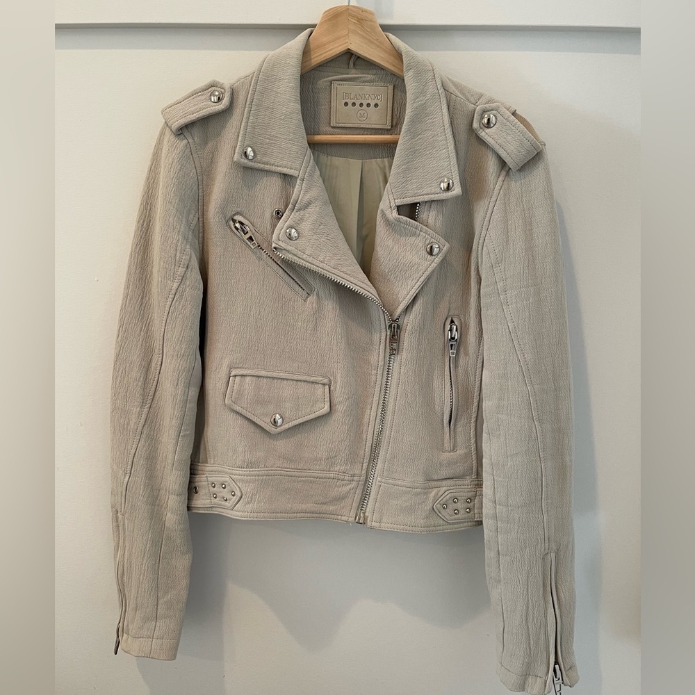 Blanknyc grey moto jacket in size M
